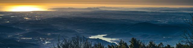 Vue paysage du Vallespir et de la mer