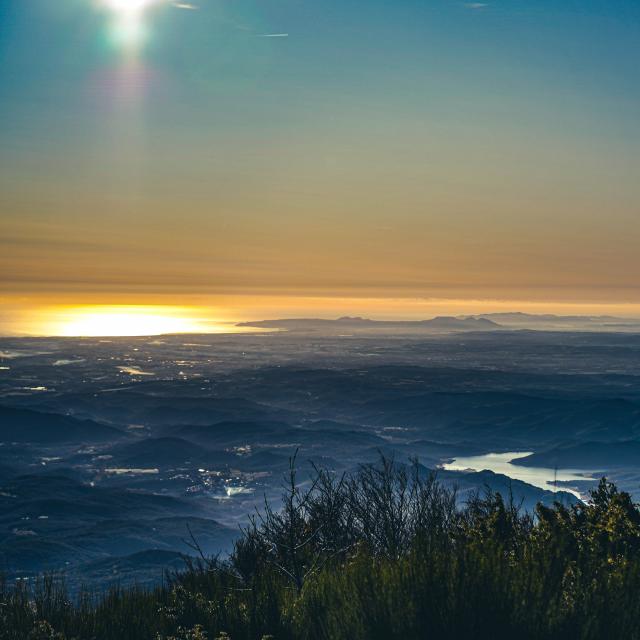 Vue paysage du Vallespir et de la mer