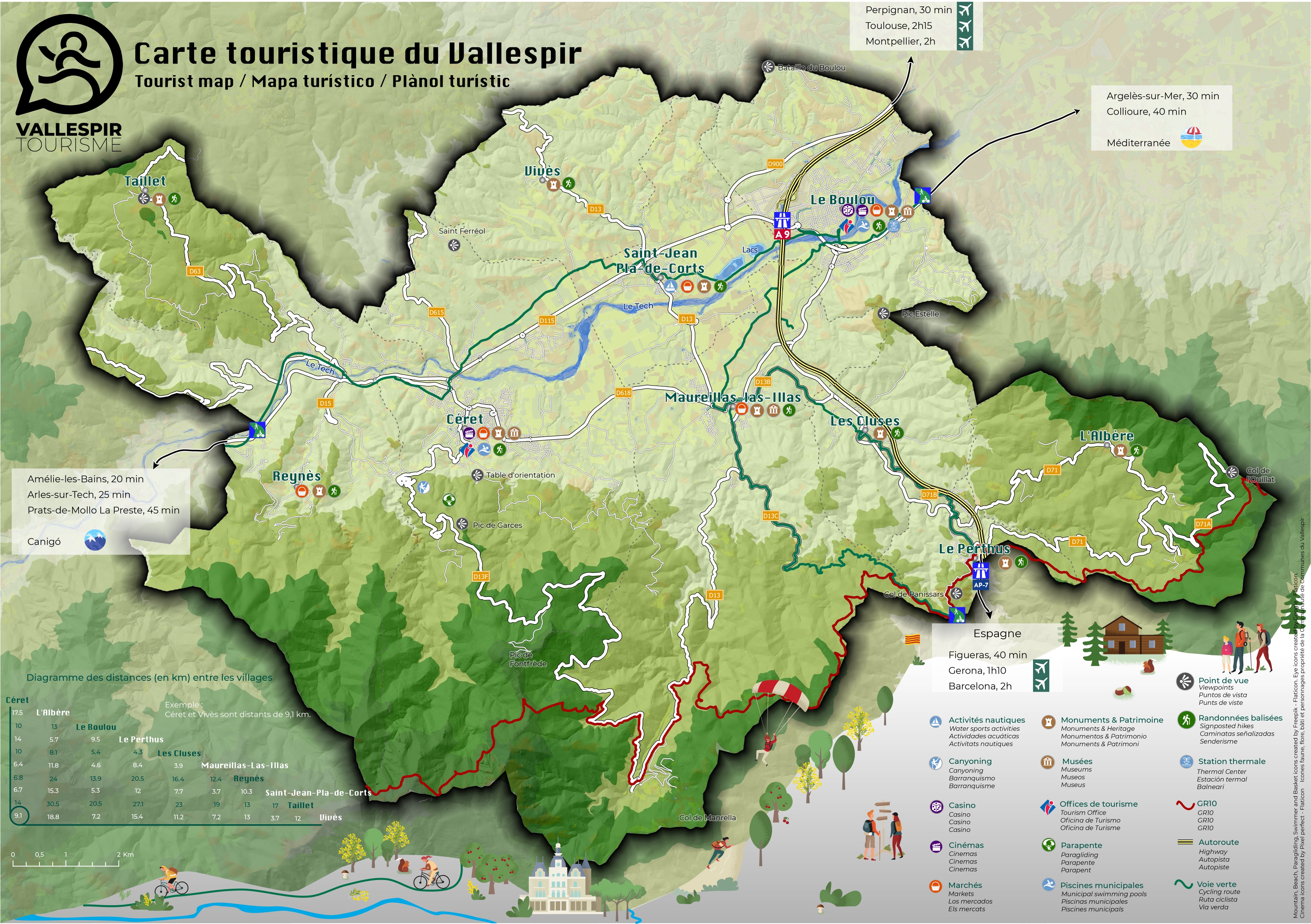 Carte Touristique Du Vallespir